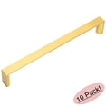 thumbnail image 1 of 10 Pack - Cosmas 3133-192BB Brushed Brass Contemporary Cabinet Hardware Handle Pull - 7-1/2" Inch (192mm) Hole Centers, 1 of 1