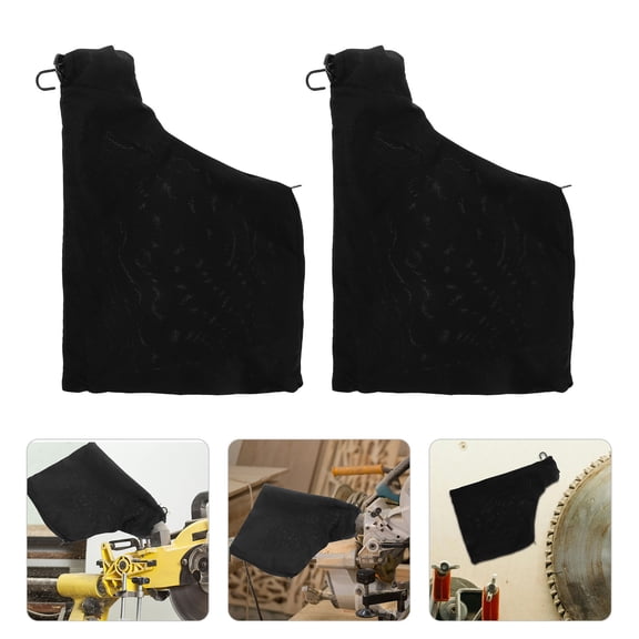 ELAYARD 2Sets Black Aluminum Saw Dust Bag High Efficiency Dust Collector for Workspaces