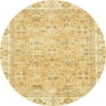 thumbnail image 1 of Ahgly Company Machine Washable Indoor Round Abstract Yellow Area Rugs, 7' Round, 1 of 7