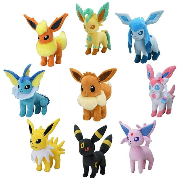 Muneco de peluche de Pokemon Flareon Eevee Vaporeon Jolteon Evolution Espeon Umbreon Glaceon Leafeon Sylveon regalo exquisito Walmart en linea