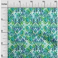 thumbnail image 2 of oneOone Polyester Lycra Persian Green Fabric Ikat Sewing Material Print Fabric By The Yard 56 Inch Wide, 2 of 6
