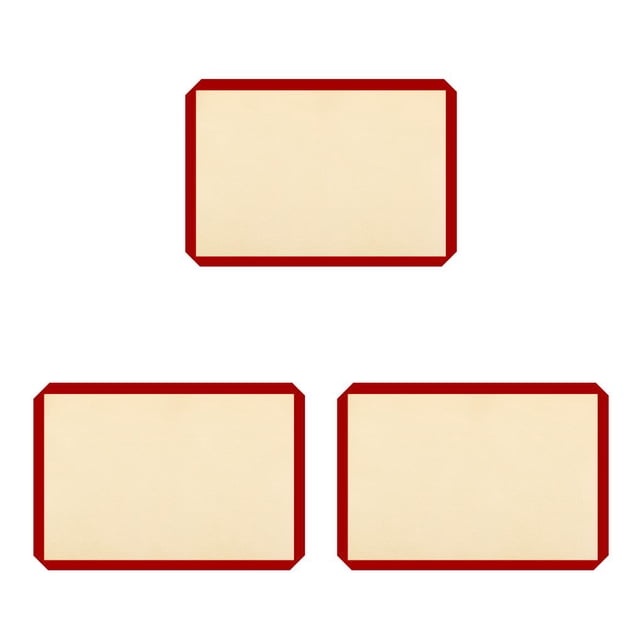 Transemion Silicone Baking Mat Replacement Washable Reusable Non-Stick Heats-resistant Restaurant Bakery Pad Sheet Accessories 42x29.5cm 3Set