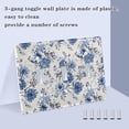 thumbnail image 4 of Dailycode Light Switch Plate Covers 3 Gang Wall Plate Plastics Outlet Covers for Kitchen Home Office Decor Blue Floral Ditsy Flower, 4 of 8