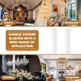 thumbnail image 6 of Uxcell 4 Inch Tall Candle Covers Sleeves 12Pcs Plastic E12 Chandelier Socket Sleeves Drip Candle Socket Covers Bulb, White, 6 of 7