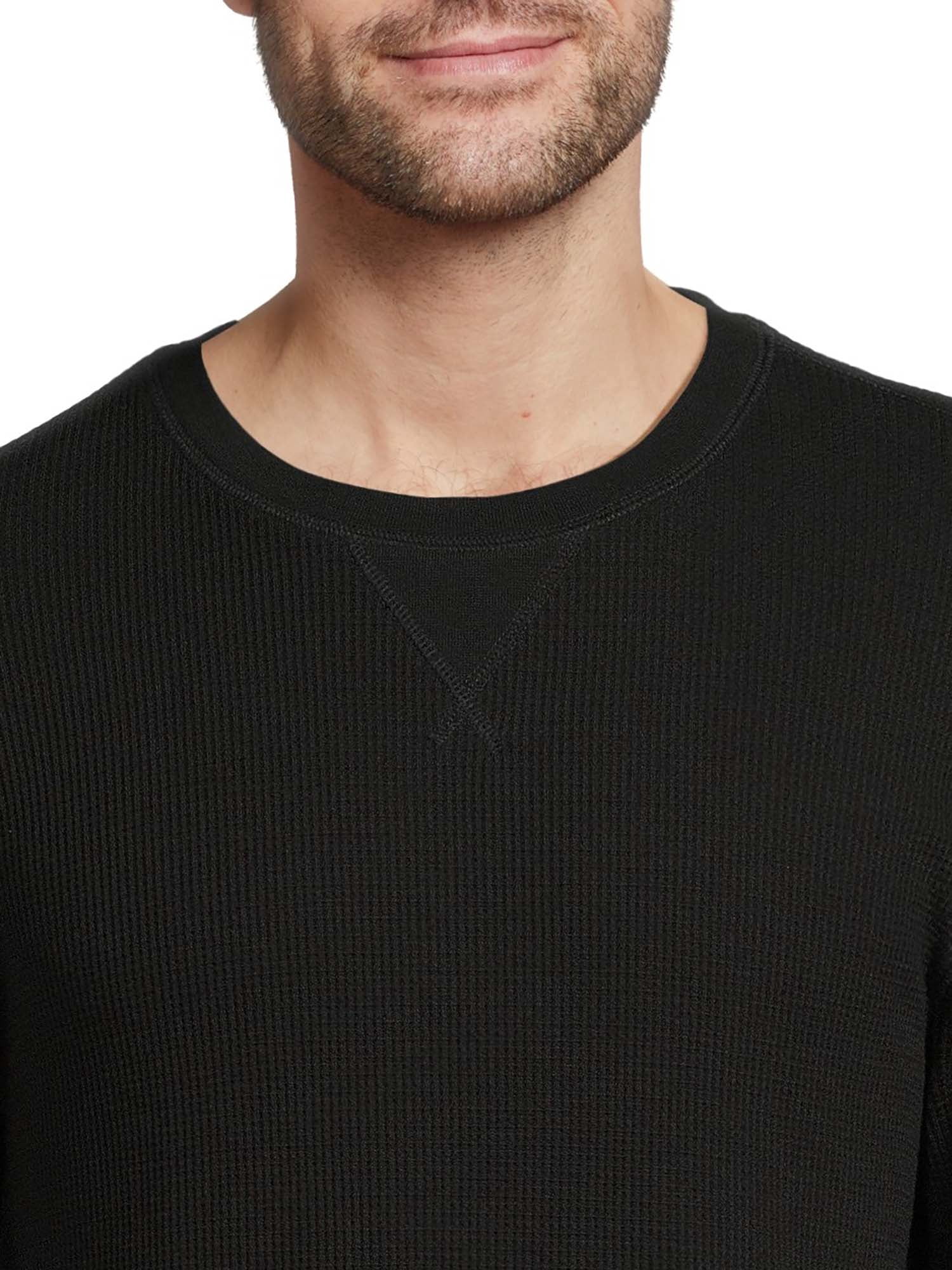 George Men's Long Sleeve Henley Shirt and Thermal Crewneck Tee, 2-Piece, Sizes XS-5XL