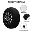 thumbnail image 3 of Kdxio Spare Tire Cover for RV Trailer, Waterproof Wheel Cover,Camper Spare Tire Cover Fit for Rv SUV Truck Travel Trailer 14 inch-Colorful Hippie, 3 of 8
