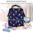 thumbnail image 5 of Daiia Sea Jellyfish Large Capacity Baby Bag Waterproof Stylish Diaper Bag Mummy Backpack Adjustable Straps Diaper BagBaby Essentials Bag, 5 of 6