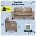 thumbnail image 2 of Serta Palisades 61" Track Arm Sofa Loveseat with Removable Covers Fawn Tan, 2 of 16