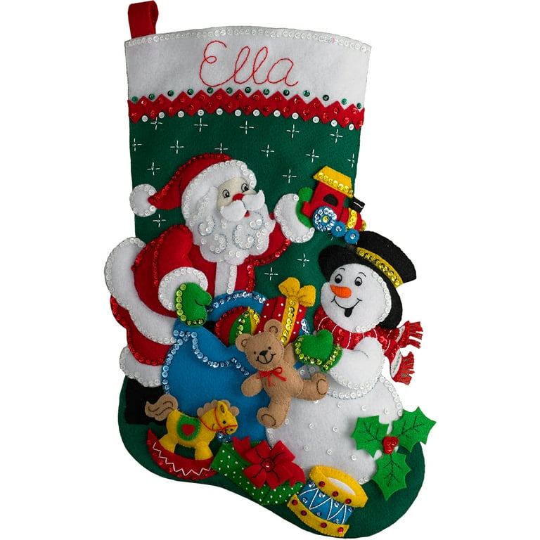Bucilla Felt Stocking Applique Kit 18 Long-North Pole Santa, 1 count -  Kroger