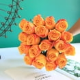 thumbnail image 5 of Artificial Roses Real Touch Single Stem Fake Roses Silk Realistic Bouquet Flowers Arrangements Home Office Garden Grave Party Wedding Decoration, 5 of 8