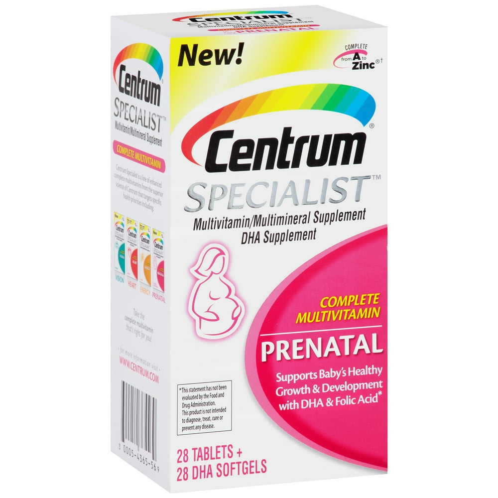 Centrum Specialist Prenatal with DHA Multivitamin Tablets & Softgels, 56 Ct
