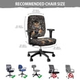 thumbnail image 6 of SCRAWLGOD Camo Hunting Forest Tiger Removable Seat Covers for Office Chairs Stretch Cozy Non-Slip Desk Rotating Chair Slipcovers Split Protective Boss Chair Covers, Set of 2, 6 of 7