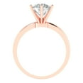 thumbnail image 4 of 2 ctw Solitaire Anniversary Ring for Women | Round Cut Moissanite | Hyperallergenic Solid 14K Rose Gold, 4 of 5