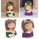 thumbnail image 5 of Planta en maceta shamjiam Resina moda niñas cabeza Macetas de bonsái, 5 of 6