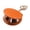 Orange, variant on Ruanlalo Mini Faux Leather Makeup Mirror Keychain Portable Travel Women Vanity Mirror with Key Ring Double-sided Handheld Folding Cosmetic Mirror