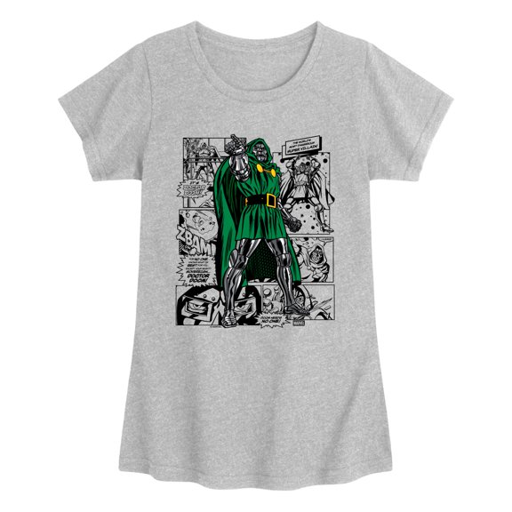 Fantastic Four - Dr. Doom Comic - Youth Girls Fitted Short Sleeve T-Shirt