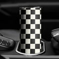 thumbnail image 5 of 20 Oz Black and white Checkered Tumbler with Handle Lid and Straw, Checkered Tumbler Water Bottle Travel Coffee Cup Mug,Checkered Gifts for Women Men, 5 of 6