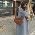 thumbnail image 5 of HUISZJ Faux Suede Crossbody Bag, Retro Dumpling Bag, Large Capacity Crossbody Bag for Women Work Travel Commute (Dark Brown), 5 of 8