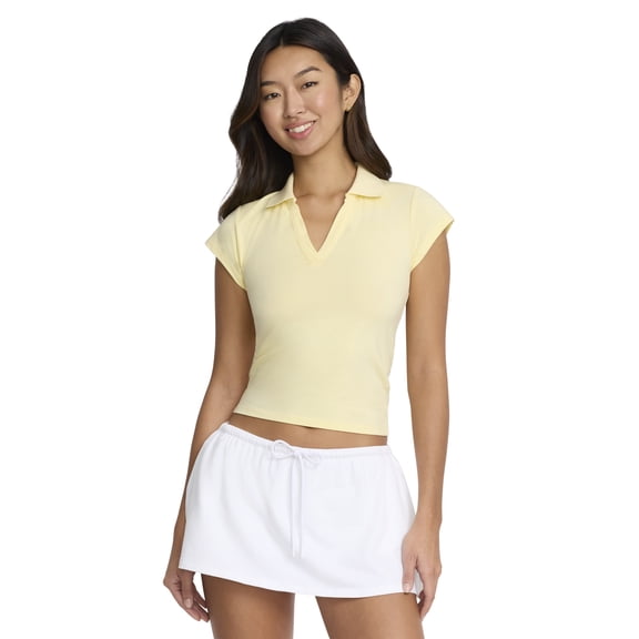 Mills by Millie Bobby Brown Women's Short Sleeve Polo Shirt, Sizes XXS-XXL