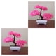 thumbnail image 4 of Bearachild Maceta decorativa con simulación de plantas artificiales, bola de hierba, bonsái, adorno de flores decorativas para el hogar, piña rosa yunsong 2Conjunto, 4 of 6