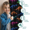 thumbnail image 3 of Blackout Kids Curtains,Black Cartoon Colorful Dinosaurs Skeletons Pattern Childrens Insulated Curtains Set Of 2,Bedroom Essentials,Toddler Room Decor 42"x63", 3 of 5