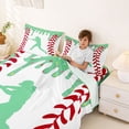 thumbnail image 3 of Erosebridal Mint Dripping Baseball Stitch & Batter Silhouette Graphic Queen Sheet Sets 4 Pieces, Baseball Graphic Bed Set for Boys And Girls Kids,Lightweight Room Decor, 3 of 5