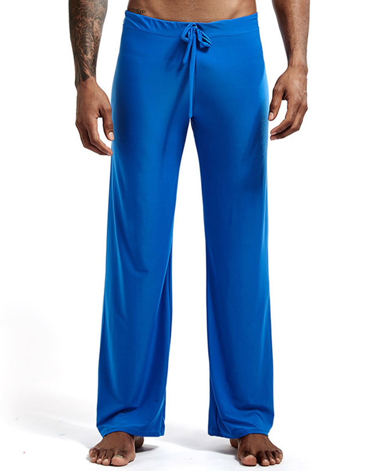 STYLEWORD Men's Home Pants Pajama Pants Solid Color Loose Nylon Yoga