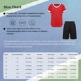 thumbnail image 7 of Vxuxlje Kids Boy's Soccer Shirt and Shorts Youth Sports Team Training Uniform Soccer Uniforms 2 White 28, 7 of 7