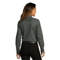 thumbnail image 2 of Port Authority Ladies Long Sleeve SuperPro React Twill Shirt, Storm Grey, 4X-Large, 2 of 4