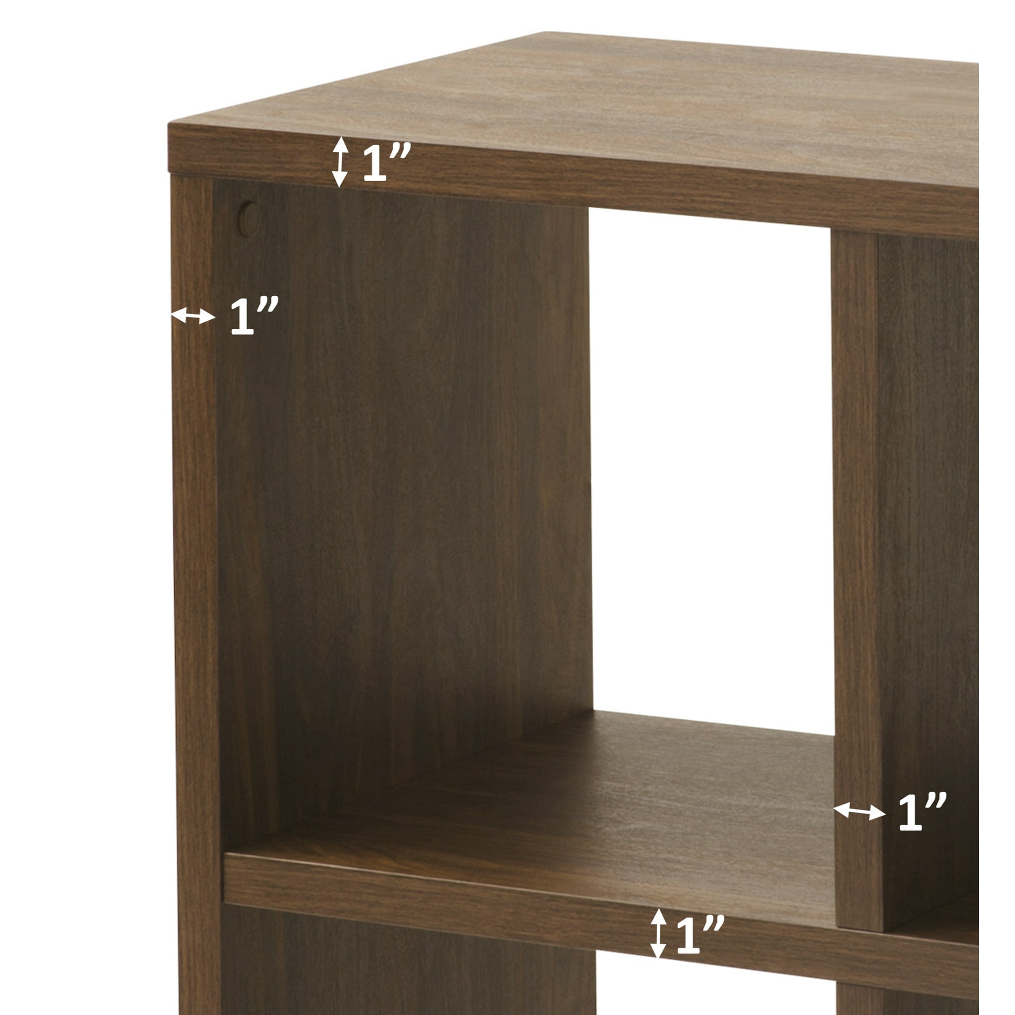 Better Homes & Gardens 8-Cube Organizer with Metal Base, Vintage Walnut