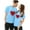 Light Blue, variant on LUOGENLI Female T-shirts for Womens Women's Casual Loose Crewneck Tee | Short Sleeve Top for Comfort & Style Womens T-shirts Graphic Tees Vintage Summer Clothes Black XL