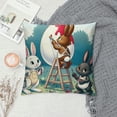 thumbnail image 2 of RUIYC Easter Vintage Bunny Egg Rabbit Floral High-Quality Short Plush Pillowcase (Universal 1) White, 2 of 5