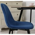 thumbnail image 6 of Roundhill Furniture Lassan Contemporary 5-Pc Dining Set, White Round Dining Table and 4 Chairs, Blue, 6 of 11