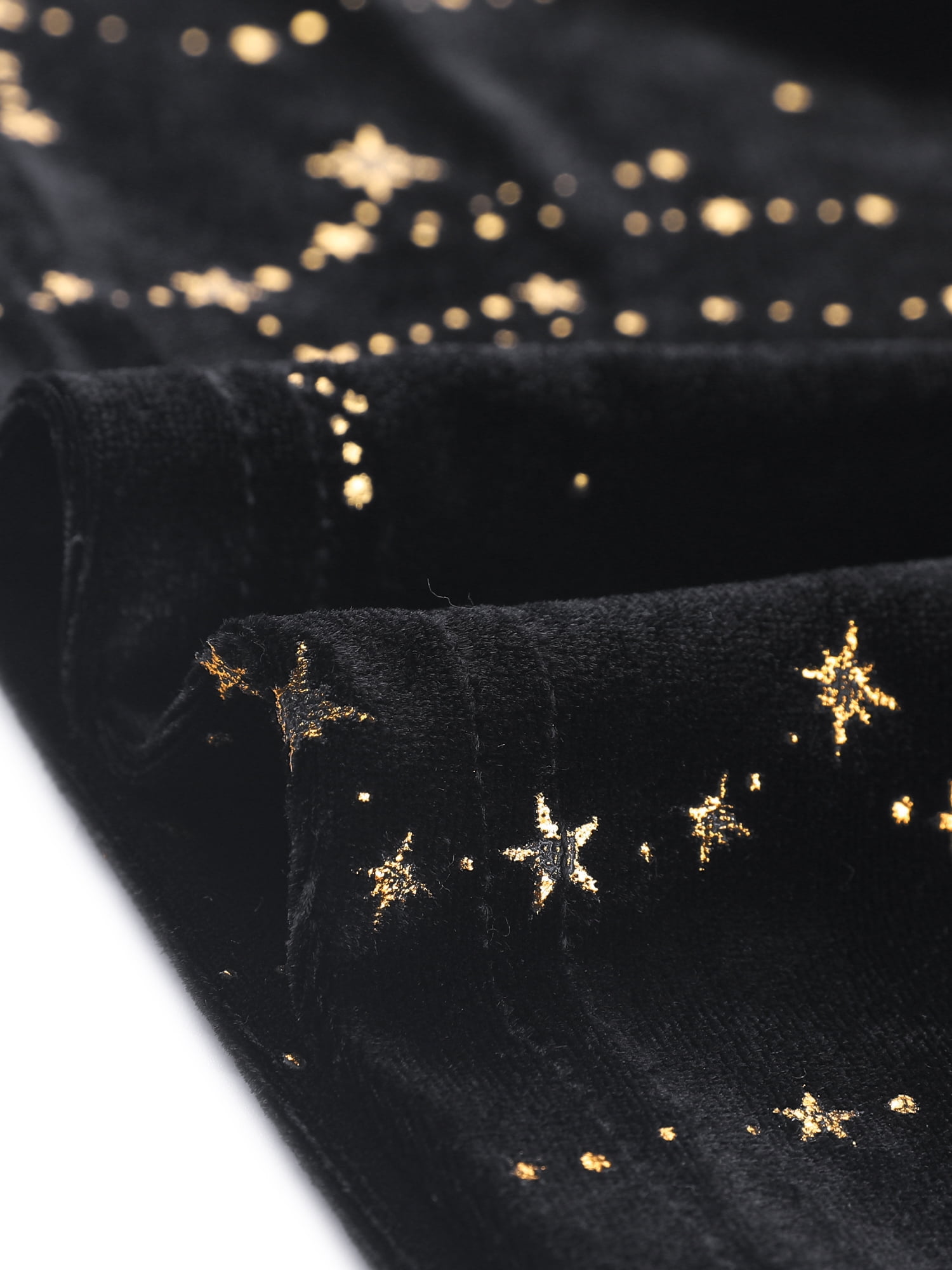 Unique Bargains Women's Plus Size Long Sleeve Peter Pan Collar Vintage Velvet Tops 4X Black