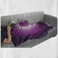 thumbnail image 6 of Purple Soft Flannel Fleece Throw Blanket, Graphic Carnation Flower Optical Illusion Symmetric Vibrant Display, Cozy Plush for Indoor and Outdoor Use, 70" x 90", Purple Magenta White, by Ambesonne, 6 of 6