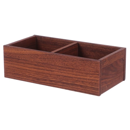 OULII Coffee and Tea Organizer Box Solid Wood Sugar Packet Holder for Countertop