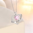 thumbnail image 5 of Fasjewly I Love You to The Moon and Back Necklace,S925 Sterling Silver Heart Birthstone Necklace, Moon and Star Pendant Necklace Christmas Birthday Anniversary Jewelry Gifts for Women / Wife /Mom, 5 of 11