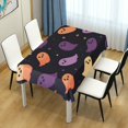 thumbnail image 4 of Yayeee Tablecloths 54" x 54" Rectangle Wrinkle Resistant Party Table Cover, Halloween Purple Ghosts, 4 of 8