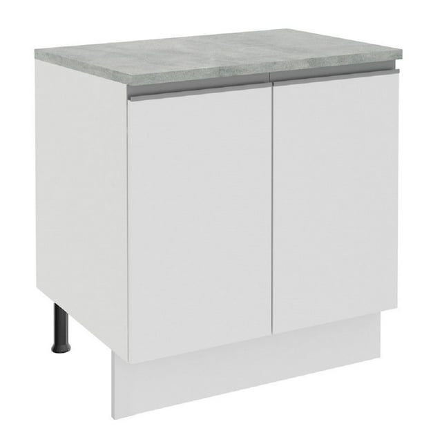 Mueble de cocina Madesa 2 puertas 80 cm Blanco G2480009GL
