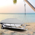 thumbnail image 6 of 14-16 ft V-Shaped Boat Cover, Heavy-Duty 210D Oxford Waterproof Cover - Comes with 4 Sandbags + 4 Separate Ropes, 6 of 7