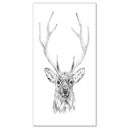 Design Art Designart Pencil Deer Sketch In Black And White