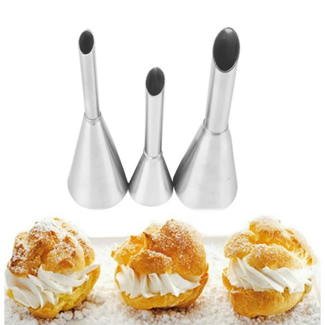 Boquillas De Hojaldre De Crema De Acero Inoxidable, Boquillas Para Tuberías, Herramienta De Decoración De Pasteles Y Magdalenas Para Hornear