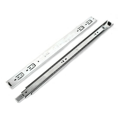 2 X Aluminium Furniture Slide Ball Bearing Drawer Guides Rails 22
