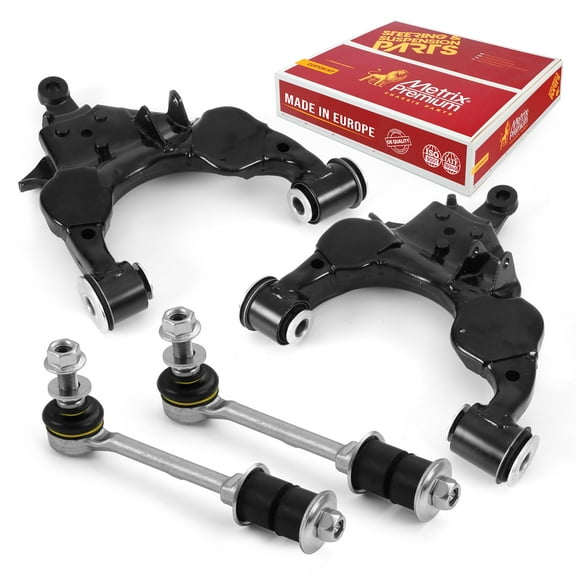 Metrix Premium Chassis Parts - 4 PC Front Lower Control Arm & Front Sway Bar Stabilizer End Link Kit Fits 01-03 Toyota Sequoia, 00-03 Tundra, Replacement RK640434, RK640435, K90680