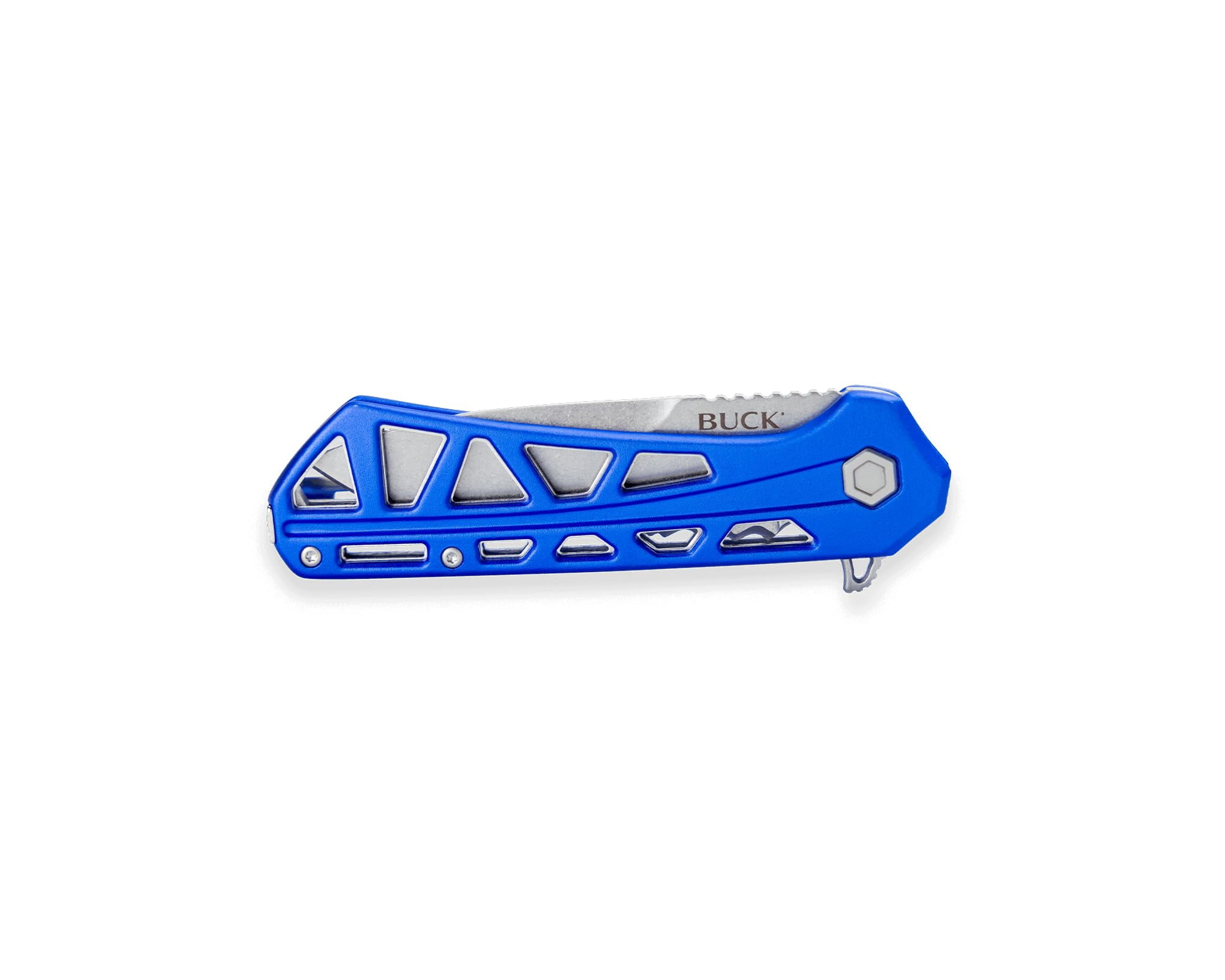Buck Knives 812 Trace Partially-Serrated Pocket Knife, Blue