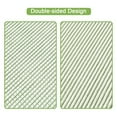 thumbnail image 3 of PLEASANT BOULEVARD | Fuzzy Throw Blanket Double-Sided Design Checkered Striped Waffe Lightweight Fleece Blankets for Bed and Couch Décor – Cozy, Soft, Cute for Women, Throw (50" x 60") Green, 3 of 5