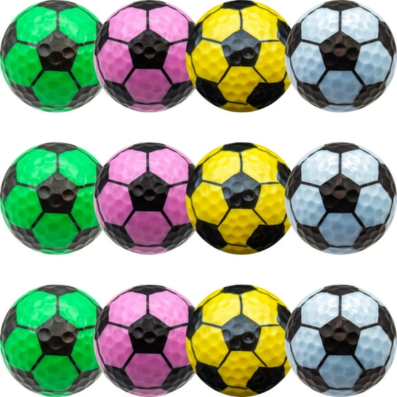 Mixed Soccer Golf Balls 12 Pack by GBM Golf