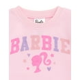 thumbnail image 4 of Barbie Fleece Pullover Sweatshirt with Faux Fur Sleeves Toddler to Big Kid, 4 of 5