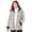 Houndstooth Ivory, variant on Women's Plus Size Petite Printed Fleece Coat With Sherpa Lining