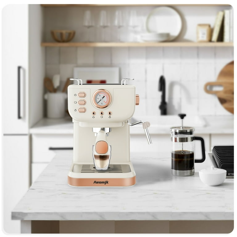 AEOMJK semi-automatic espresso machine, one-button operation
